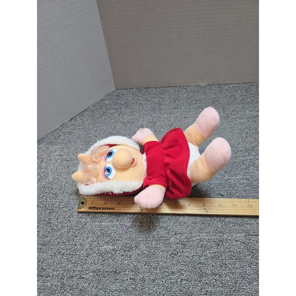 1987 Muppets Baby Miss Piggy Christmas Plush Stuffed Animal - Jim Henson